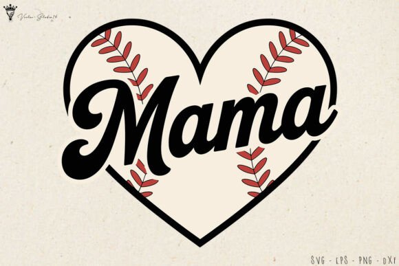 Baseball Heart Mama SVG: A Versatile Graphic for Sports-Themed Branding