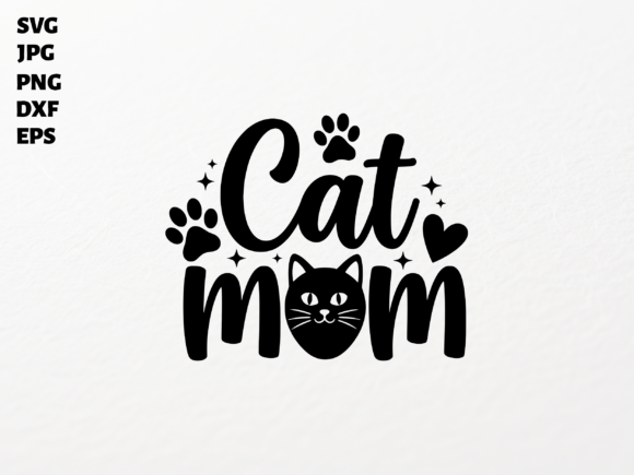 Cat Mom SVG for Cricut Sublimation PNG – A Graphic Design Asset for Creative Crafts