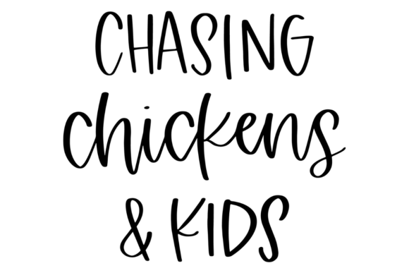 Chasing Chickens and Kids: A Graphic Design Asset for Crafts and Farm-Inspired Branding