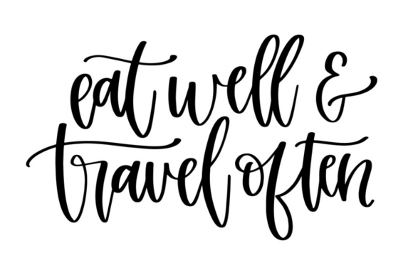 Eat Well Travel Often Graphics: A Sophisticated Design for Creative Branding
