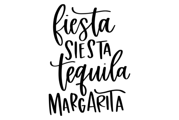 Fiesta Siesta Tequila Margarita: A Vibrant Graphic for Crafts and Graphics