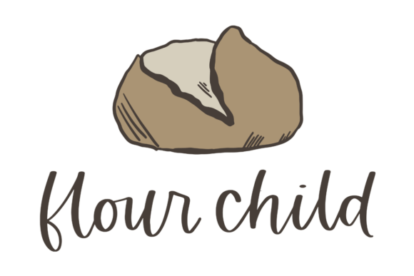 Flour Child: A Rustic Graphic Design Asset for Crafts and Branding