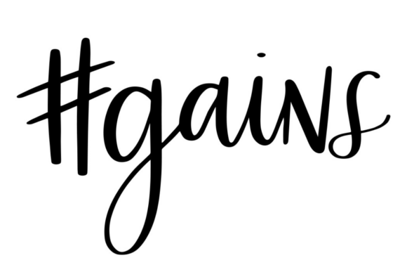 Gains Tag: A Versatile Graphic Design Asset for Fitness-Themed Crafts
