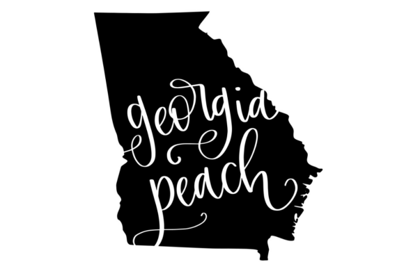 Georgia Peach State Graphics for Crafts and Creative Branding