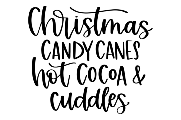 Holiday Quote Cocoa and Cuddles: A Cozy Graphic Design Asset for Crafts and Branding
