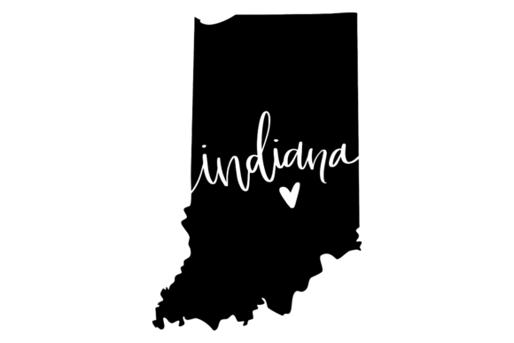 Indiana Heart: A Bold Graphic Design Asset for Crafts and Creative Projects