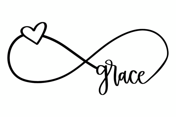 Infinity Heart Grace: A Versatile Graphic for Crafts and Graphics